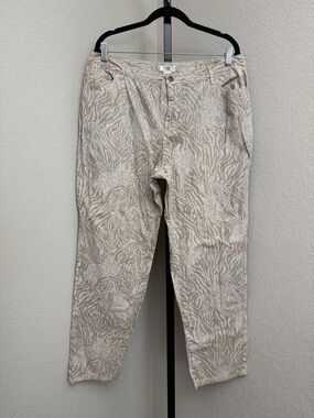 CATO Women’s Beige Animal-Print Pants